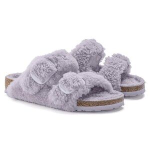 Arizona big buckle purple lavender lilac genuine shearling Birkenstock sandal sh